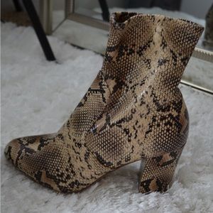 Snake Print Booties